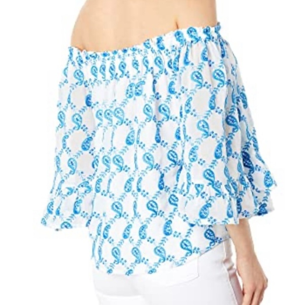 NWT Lilly Pulitzer Alva Off the Shoulder Top - Picture 15 of 15